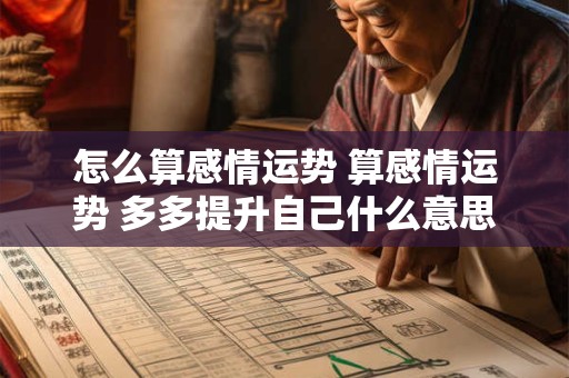 怎么算感情运势 算感情运势 多多提升自己什么意思