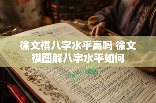 徐文祺八字水平高吗 徐文祺图解八字水平如何