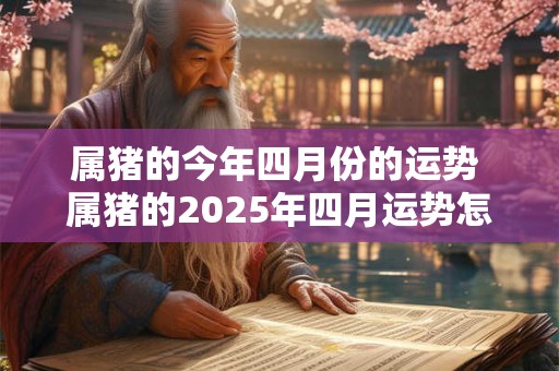 属猪的今年四月份的运势 属猪的2025年四月运势怎么样