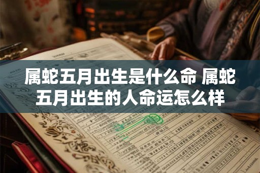 属蛇五月出生是什么命 属蛇五月出生的人命运怎么样