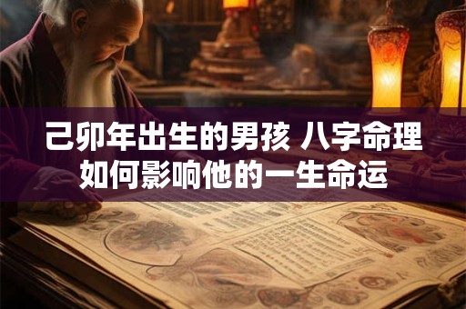 己卯年出生的男孩 八字命理如何影响他的一生命运