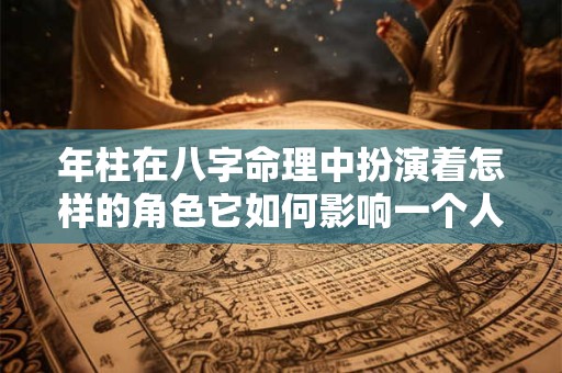 年柱在八字命理中扮演着怎样的角色它如何影响一个人的命运