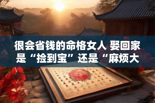很会省钱的命格女人 娶回家是“捡到宝”还是“麻烦大”