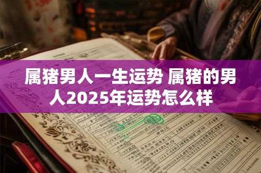 属猪男人一生运势 属猪的男人2025年运势怎么样 属猪男人一生运势 属猪的男人2025年运势怎么样