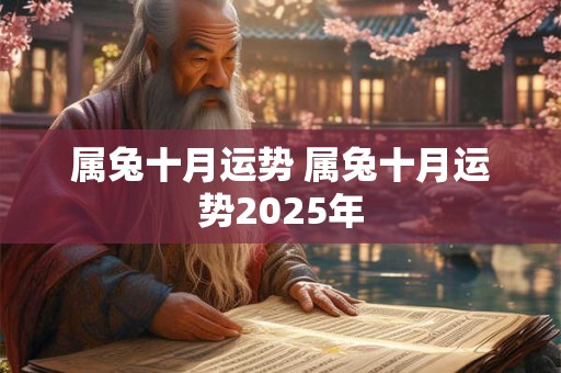 属兔十月运势 属兔十月运势2025年
