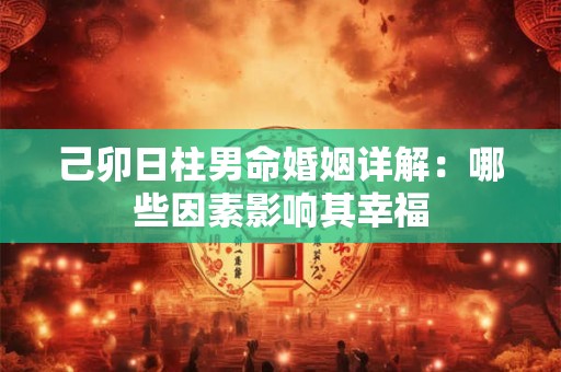 己卯日柱男命婚姻详解：哪些因素影响其幸福