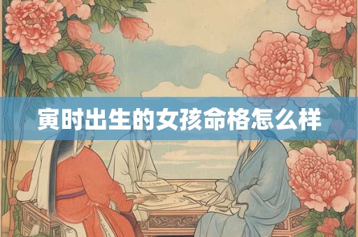 寅时出生的女孩命格怎么样