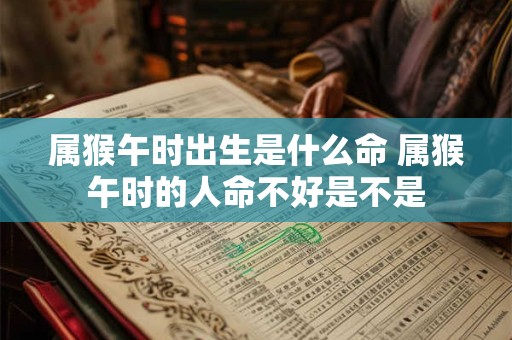 属猴午时出生是什么命 属猴午时的人命不好是不是