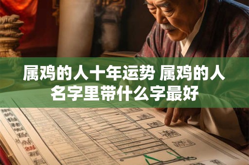 属鸡的人十年运势 属鸡的人名字里带什么字最好