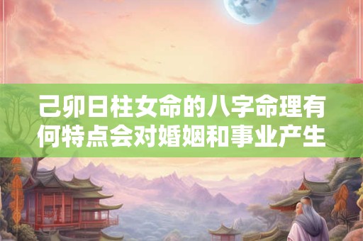 己卯日柱女命的八字命理有何特点会对婚姻和事业产生怎样的影响 己卯日柱女命的八字命理有何特点会对婚姻和事业产生怎样的影响