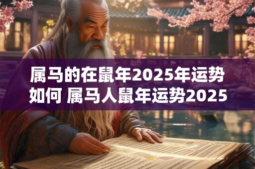 属马的在鼠年2025年运势如何 属马人鼠年运势2025运势详解