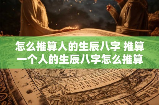 怎么推算人的生辰八字 推算一个人的生辰八字怎么推算年月日 怎么推算人的生辰八字 推算一个人的生辰八字怎么推算年月日