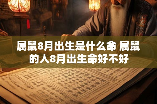 属鼠8月出生是什么命 属鼠的人8月出生命好不好