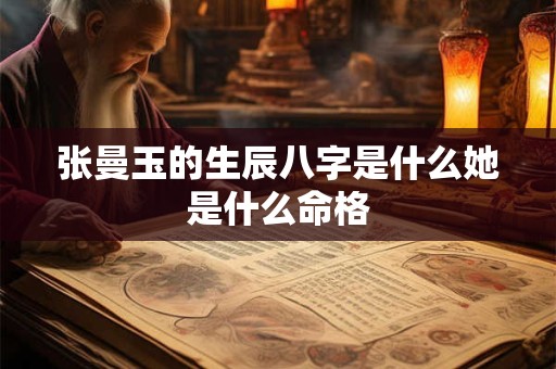张曼玉的生辰八字是什么她是什么命格