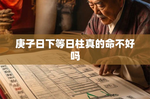 庚子日下等日柱真的命不好吗
