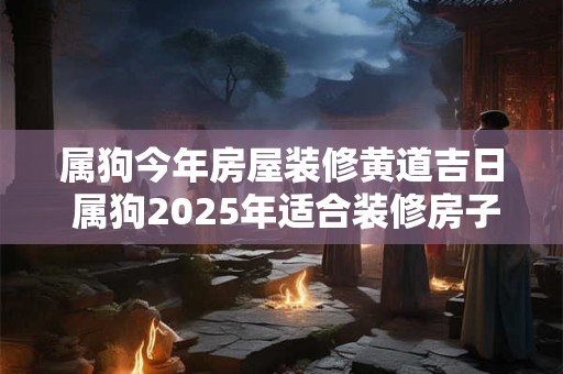 属狗今年房屋装修黄道吉日 属狗2025年适合装修房子吗