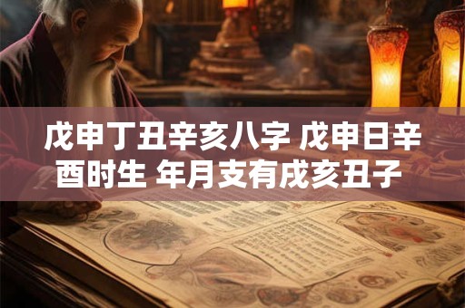 戊申丁丑辛亥八字 戊申日辛酉时生 年月支有戌亥丑子 有权有势
