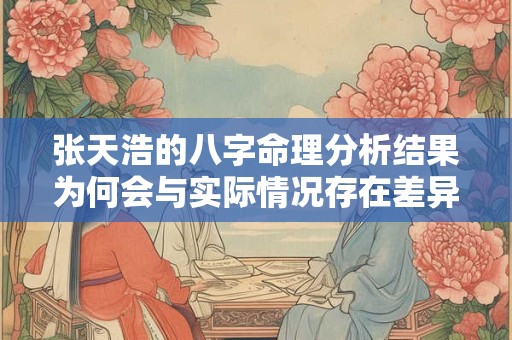 张天浩的八字命理分析结果为何会与实际情况存在差异