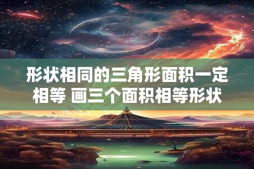 形状相同的三角形面积一定相等 画三个面积相等形状不同的三角形