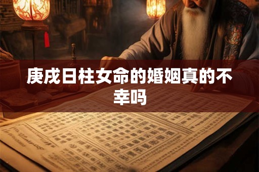 庚戌日柱女命的婚姻真的不幸吗
