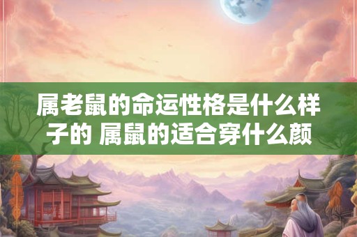 属老鼠的命运性格是什么样子的 属鼠的适合穿什么颜色的衣服呢