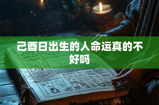己酉日出生的人命运真的不好吗