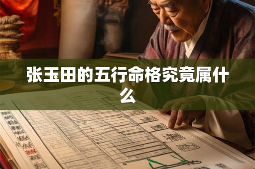 张玉田的五行命格究竟属什么