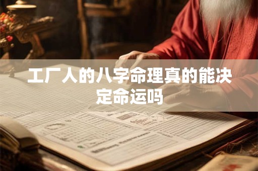 工厂人的八字命理真的能决定命运吗