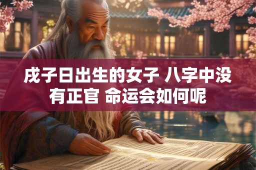 戌子日出生的女子 八字中没有正官 命运会如何呢