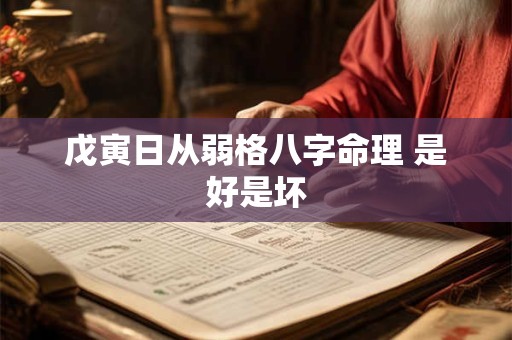 戊寅日从弱格八字命理 是好是坏