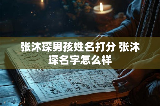 张沐琛男孩姓名打分 张沐琛名字怎么样