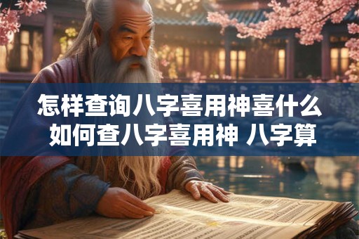 怎样查询八字喜用神喜什么 如何查八字喜用神 八字算命网