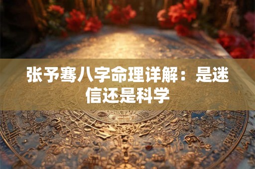 张予骞八字命理详解：是迷信还是科学