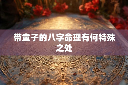 带童子的八字命理有何特殊之处