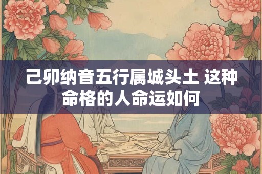 己卯纳音五行属城头土 这种命格的人命运如何