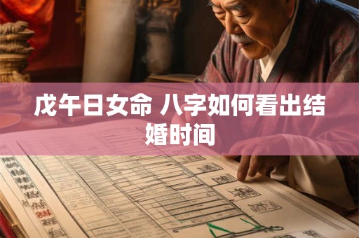 戊午日女命 八字如何看出结婚时间