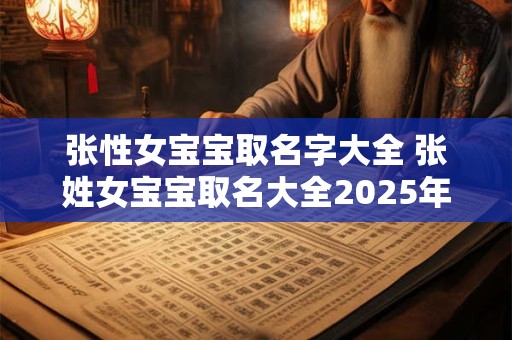 张性女宝宝取名字大全 张姓女宝宝取名大全2025年