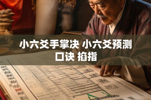 小六爻手掌决 小六爻预测口诀 掐指