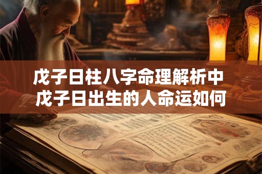 戊子日柱八字命理解析中 戊子日出生的人命运如何