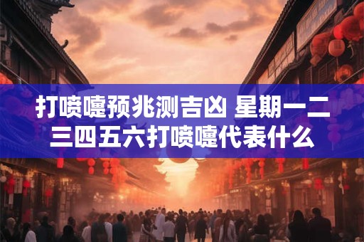 打喷嚏预兆测吉凶 星期一二三四五六打喷嚏代表什么