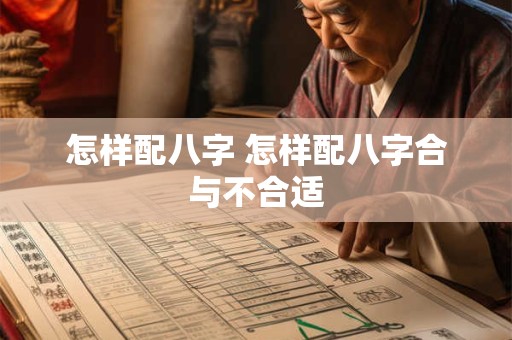 怎样配八字 怎样配八字合与不合适