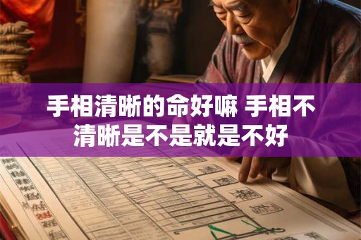 手相清晰的命好嘛 手相不清晰是不是就是不好