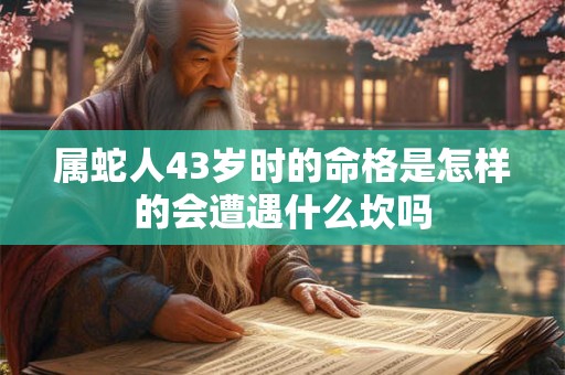属蛇人43岁时的命格是怎样的会遭遇什么坎吗