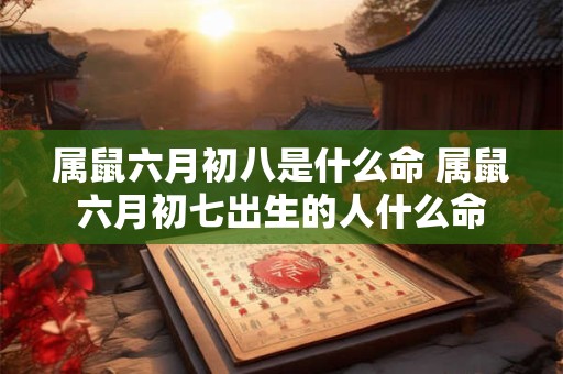 属鼠六月初八是什么命 属鼠六月初七出生的人什么命