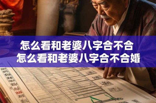怎么看和老婆八字合不合 怎么看和老婆八字合不合婚姻