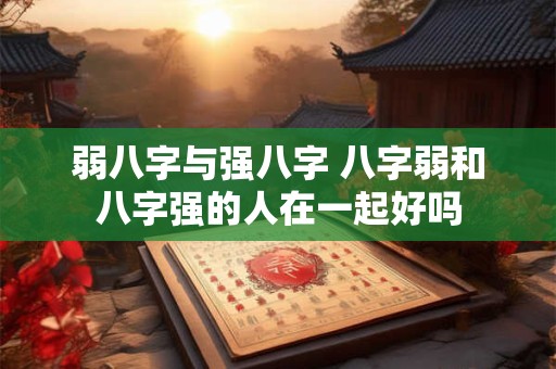 弱八字与强八字 八字弱和八字强的人在一起好吗 弱八字与强八字 八字弱和八字强的人在一起好吗