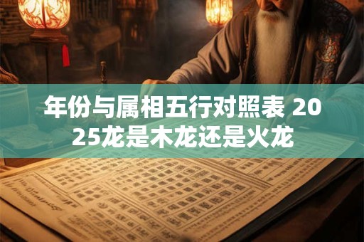 年份与属相五行对照表 2025龙是木龙还是火龙 年份与属相五行对照表 2025龙是木龙还是火龙