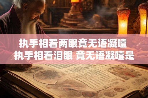 执手相看两眼竟无语凝噎 执手相看泪眼 竟无语凝噎是什么手法