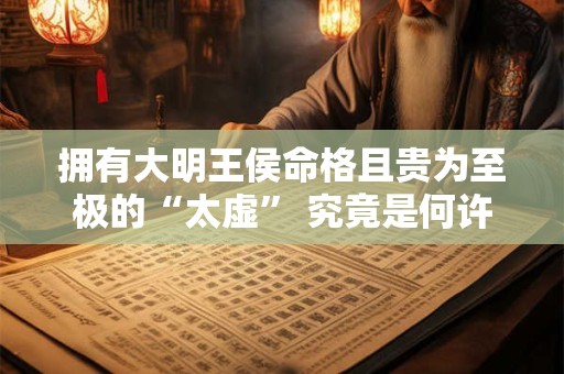 拥有大明王侯命格且贵为至极的“太虚” 究竟是何许人也