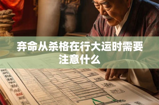 弃命从杀格在行大运时需要注意什么